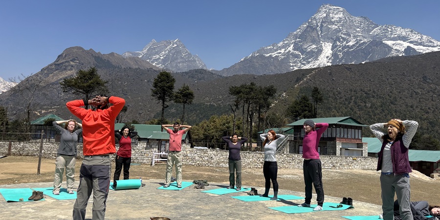 Yoga During Everest Base Camp Trek 